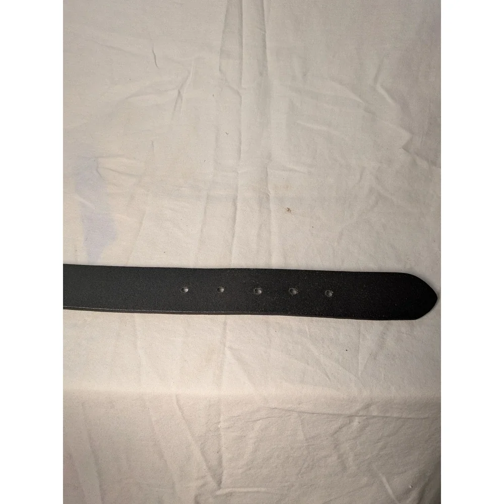 LL Bean Mens Black Leather Belt Made in England Cowhide Size 36 T779